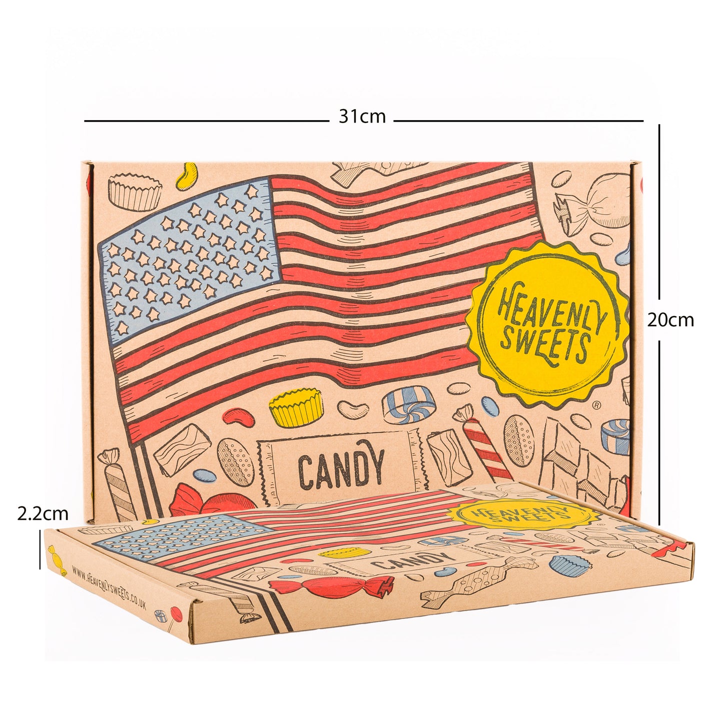 Medium American Candy Chocolate Sweets Gift Box Hamper