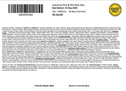 Liquorice Pick & Mix Bear Gift Box 850G