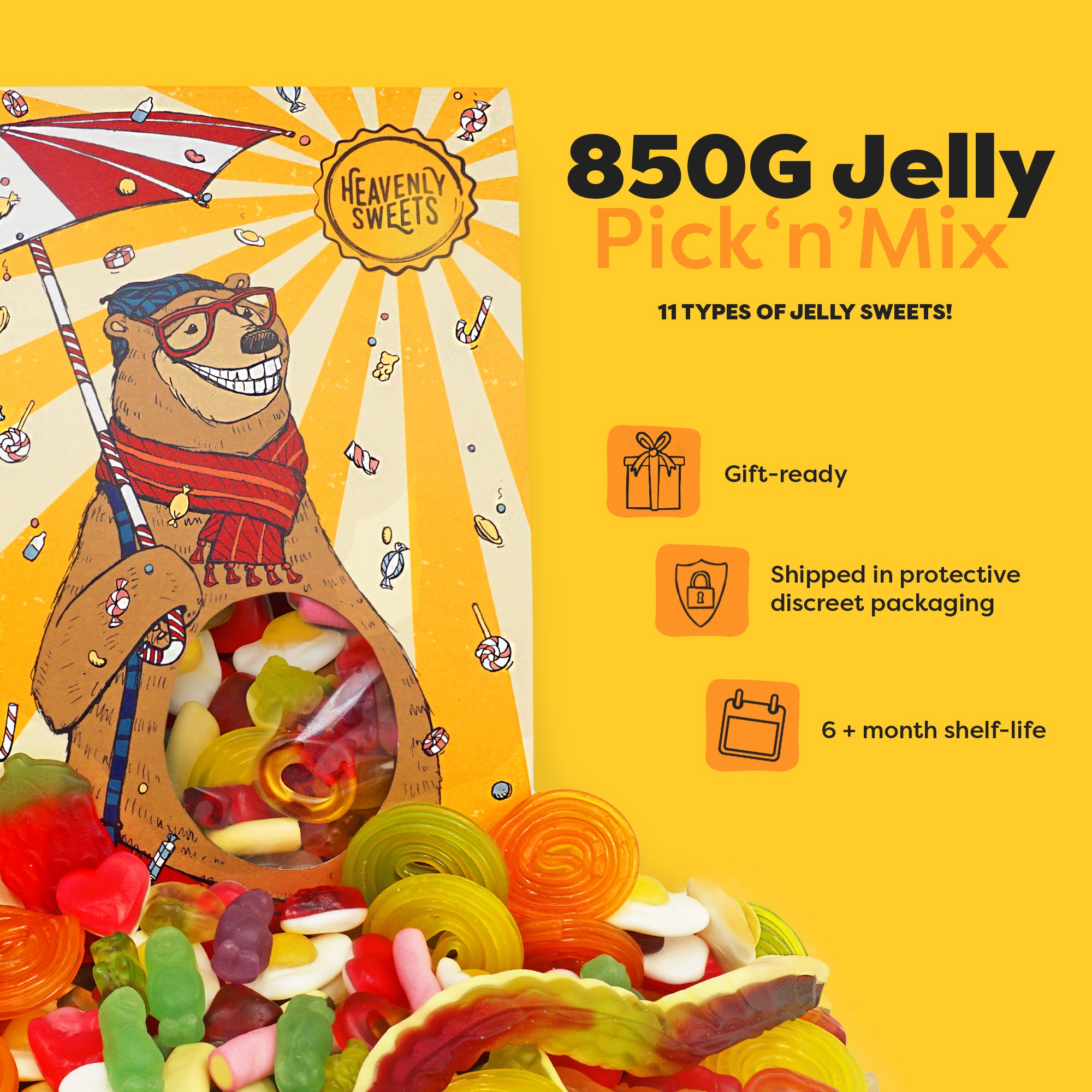 Jelly Sweets Bear Gift Box 850g