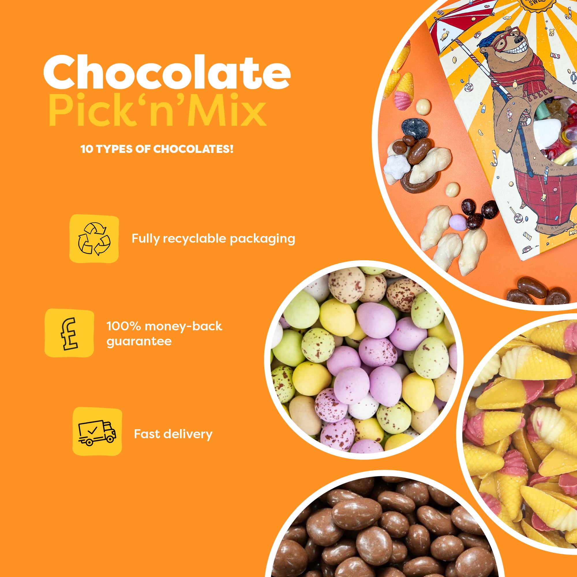 Chocolate Pick & Mix Bear Gift Box 850 grams